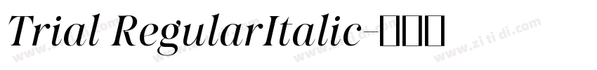 Trial RegularItalic字体转换